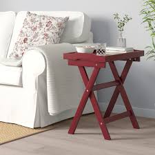 Maryd Tray Table Dark Red 227 8x15x227 8 58x38x58 Cm Ikea Tabletttisch Tisch Fruhstuck Im Bett