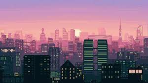 Pixel Sunrise Pixel Art Background Pixel Art Landscape Desktop Wallpaper Art