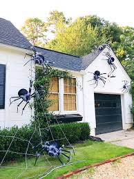 Get pumpkin décor for your tables, front porch and more. Outdoor Halloween Decorations Spooky Kid Friendly Spiders Iron Twine