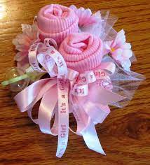 Baby Sock Corsage Mom To Be Shower Grandma To Be Shower Etsy Baby Sock Corsage Baby Shower Crafts Baby Shower Gifts