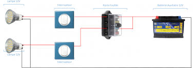 Branchement 2 Lampes 2 Interrupteurs Fourgon Amenage Fourgon Amenage Fourgon Schema Electrique