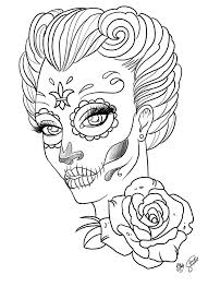 Sugar skull hd new hard. Tattoo On People Coloring Pages
