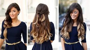 Plusieurs couleurs d'ombré existent, notamment l'ombré hair blond qui correspond à un dégradé de blond, du plus foncé au plus clair. Ombre Hair Blond Coiffure Cheveux Longs Mi Attaches Avec Boucles Robe Bleu Fonce Avec Manches Mi Long Ceinture Doree Tresse Studiostephanied Fr