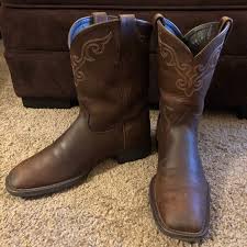 Cowgirl boots come in a variety of toe shapes, from the classic pointed j toe, to the completely rounded u toe. Ariat Shoes Ariat Womens Roper Wide Square Toe Western Boot Poshmark