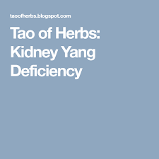 Tao Of Herbs Kidney Yang Deficiency Traditional Chinese Medicine Chinese Medicine Kidney