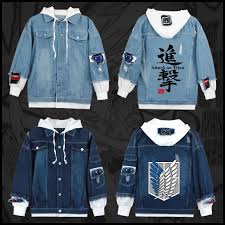 Anime denim jacket | the custom movement. Attack On Titan Legion Cosplay Denim Jacket Hoodie Unisex Hoodie Jacket Attack On Titan Anime Jacket