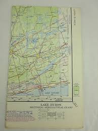 Lake Huron Sectional Aeronautical Chart Map 1 500 000 1968 43rd Edition Ebay
