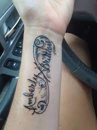 Infinity Tattoo With Kids Name On Wrist Love Tattoos With Kids Names Infinity Tattoo Tattoos