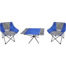 Ozark Trail 3 Piece Portable Table And Chair Set For Easy Portability Walmart Com Camping Chairs Camping Table Table And Chair Sets