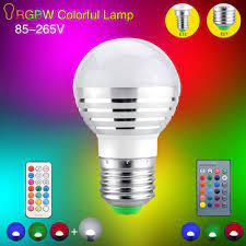 rgb led sahne isik e27 e14 ac85v 265v led sihirli topu ampul rgbw tatil dekorasyon aydinlatma la led stage lights commercial lighting color changing light bulb