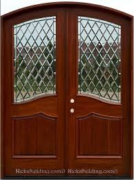 The Chateau From Nicksbuilding Com Insulated Clear Beveled Glass With Patina Came Di Double Doors Exterior Exterior Doors With Glass Traditional Front Doors