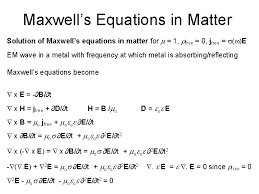 Maxwell's four equations describe the electric and magnetic fields arising from distributions of. Maxwells Equations In Vacuum 1 E R O