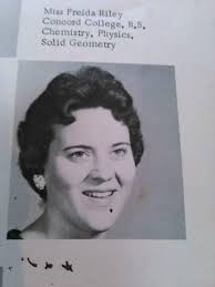 Ms Frieda Riley our Chemistry teacher.