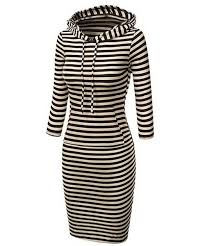 Black And White Striped Hoodie Women S She Wolf Collective Deedee Black White Striped Hoodie Dress Sweat Dress Clothes Striped Sweatshirt Dress