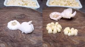 Place 2 garlic cloves in the main cavity along with 1 of the lemon halves and a sprig of rosemary. Tiktokers Are Shocked By This Garlic Peeling Hack