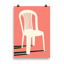 poster art print illustration monobloc plastic chair no i graphic wall art posters art prints art prints