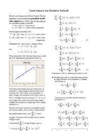 Y' = a (1 + b)x ln y' = ln a + x ln (1+b) sehingga a = anti ln ( lny)/n b = anti ln (x. Metode Least Square Contoh Soal