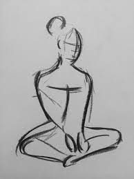Sitting Female Figure Original Charcoal Sketch Art By Suzann Charcoal Sketch Figure Sketching Gesture Drawing Poses