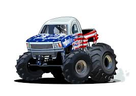 47 monster truck clip art images. Vector Cartoon Monster Truck Isolated On White Background Stock Vector Illustration Of Foot Comic 129069692
