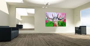 Kunstdruck Auf Xxl Leinwand Brunftzeit Bild Vom Hirsch Modern Kunst Sie suchen nach einer exklusiven möglichkeit, ihre wände zu schmücken?