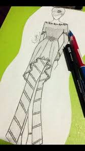 Model kebaya kutu baru yang pertama adalah kain brokat khas kebaya yang didesain dengan model kutu baru. Kebaya Simple Sketsa Gaya Abaya Gambar