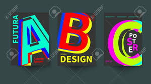 The serif typography created in 2012 by a swiss foundry contrasts with the refined style of the poster. Swiss Posters With Typography Color Letters On Black Background Scandinavian Design Vector Bauhaus Poster Modern Trendy Art Royalty Free Cliparts Vectors And Stock Illustration Image 143536209