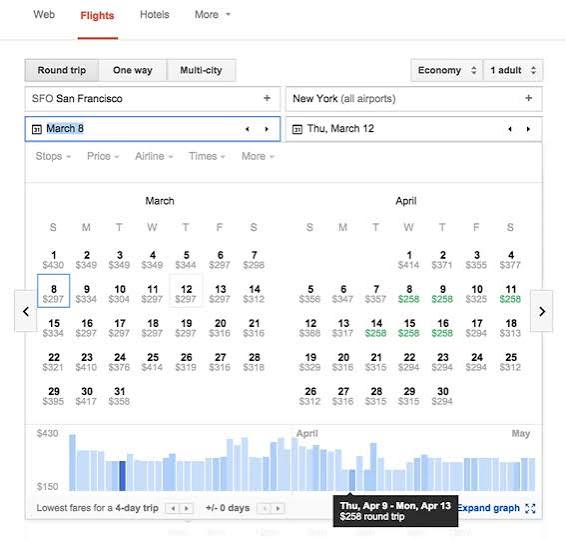 Get away with Google Flights