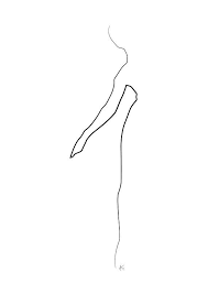 Art Woman Black And White Photo Minimal Dancer Woman Figure Female Silhouette One Line Art Modern Art Black And White Art White Background Line Art Woman Silhouette Women Figure