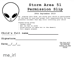 20 off the arsenal direct discount codes promo codes. Storm Area 51 Slip Permission 20th September 2019 Signing This Form You Allow Your Child To Participate Vy In The Area 51 Raid And Accept Full Responsibility For Any Possible Incident That