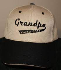 Grandpa Since With Date Custom Embroidered Baseball Hat Etsy Custom Embroidered Hats Baseball Hats Hats