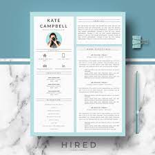 Modern Creative Resume Cv Template Resume Templates For Etsy Resume Design Template Sample Resume Templates Resume Templates