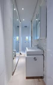 63 Contemporary Bathroom Ideas For A Soothing Experience Small Narrow Bathroom Narrow Bathroom Compact Bathroom Design