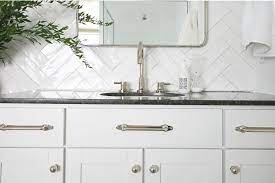 This tile is white and has a polished or high gloss finish, making it an excellent ceramic tile is versatile and easy to install. Before After Our Master Bathroom Shira Bess Interiors