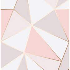 Check spelling or type a new query. Fine Decor Arken Rose Gold Geometric Strippable Roll Covers 56 4 Sq Ft 2900 41685 The Home Depot