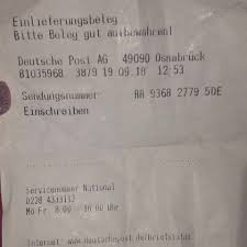 Wann gilt die einstellungsmeldung als zugestellt? Sendungsverfolgung Hilfe Post Einschreiben