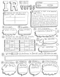 Spanish Preterite Ir Verb Worksheet Conjugation Translat Spanish Verb Ser Preterite Spanish Spanish Verbs