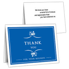 When to say thank you for your business. Business Thank You Cards With Slots For Business Card
