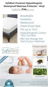 Protects against allergens, perspiration and fluids saferest premium mattress protectors offer protection against fluids, perspiration and allergens making them especially helpful for those with. Saferest King Size Premium Hypoallergenic Waterproof Mattress Protector Vinyl Free Waterproof Mattress Mattress Protector Mattress