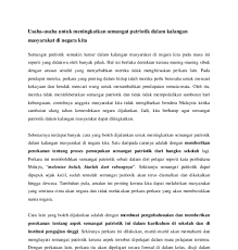 Karangan yang berisi ajakan untuk pembahasan kali ini kami akan memberikan ulasan mengenai contoh karangan persuasi yang dimana dalam hal ini meliputi contoh tentang. Kepentingan Mengukuhkan Semangat Patriotik Sal Kaa