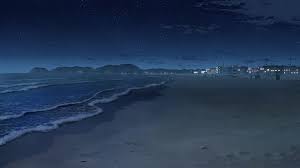 Anime Night Beach Wallpaper If you know which anime, notable or not, had the first actual stereotypical beach episode in. anime night beach wallpaper