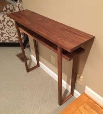 Walnut Console Entry Way Table Etsy Modern Console Tables Contemporary Console Table Console Table Decorating