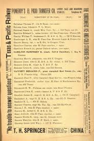 Swords , crafts for collection manufacturing: Directory Of The City Of El Paso Texas 1900 Page 163 The Portal To Texas History