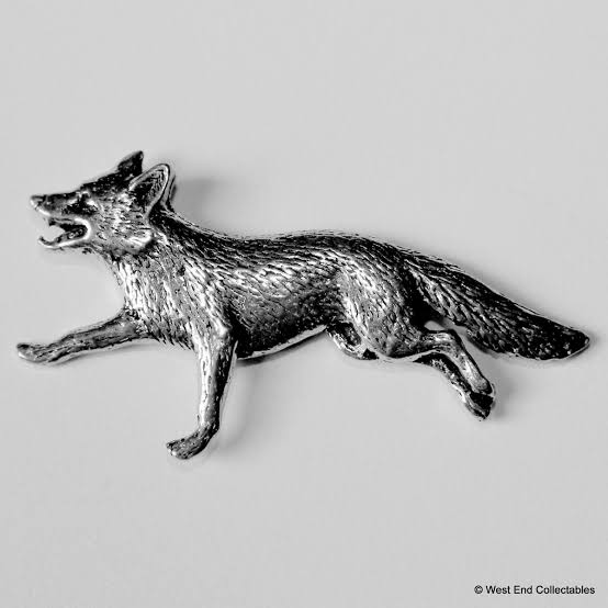 Running Fox Pewter Brooch Pin -British Artisan Signed- Hunting Fox Gift Present | eBay UK