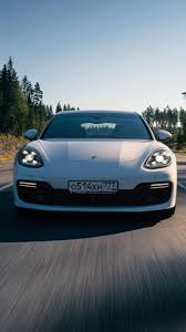 2018 Porsche Panamera Turbo S E Hybrid Sports Car On Road Front Wallpaper Porsche Panamera Turbo Panamera Turbo S Porsche Panamera