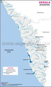 It is thus also regarded as the 'lifeline. Kerala Backwater Map