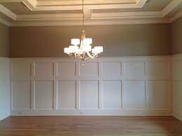 In an effort to break up the dark walls and dark furniture in this space, i decided to add chair rail molding and. Dining Room With Judges Panels Our New Home Pinterest Dining Room Paneling Dining Room Wainscoting Judges Paneling