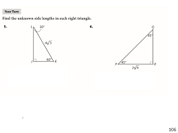 The angle of elevation of the top of the building at a distance of 50 m from its foot on a horizontal plane is found to be 60 degree. Module 13 Trigonometry With Right Triangles Ppt Download