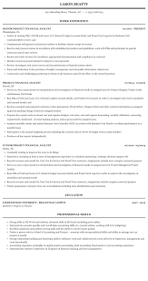 The first way to get experience for a financial analyst resume is to dig into the achievements you already have (but don't know it yet). Project Financial Analyst Resume Sample Mintresume