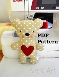 Teddy Bear Soft Toy Pdf Sewing Pattern And Tutorial Diy Teddy Bear Softie Pattern Easy Stuffed Bear Sewing Pattern In 2021 Diy Teddy Bear Teddy Bear Patterns Free Teddy Bear Sewing Pattern