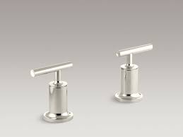 Sterling a kohler company ~bath basics~twin handle faucet (06389g) gold vintage. Standard Plumbing Supply Product Kohler Purist K T14429 4 Cp Deck Or Wall Mount High Flow Bath Trim With Lever Handles Handles Only Valve Not Included Polished Chrome
